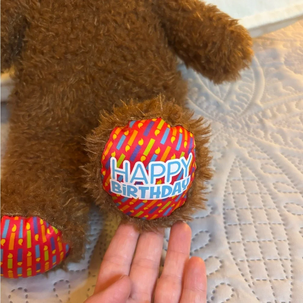 Build-A-Bear‎ Furry Brown Bear Happy Birthday Bear